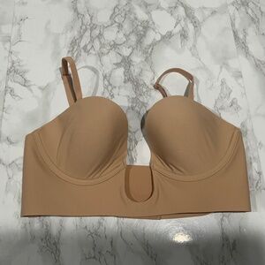SKIMS Deep Plunge Shapewear Plunge Bra in Clay